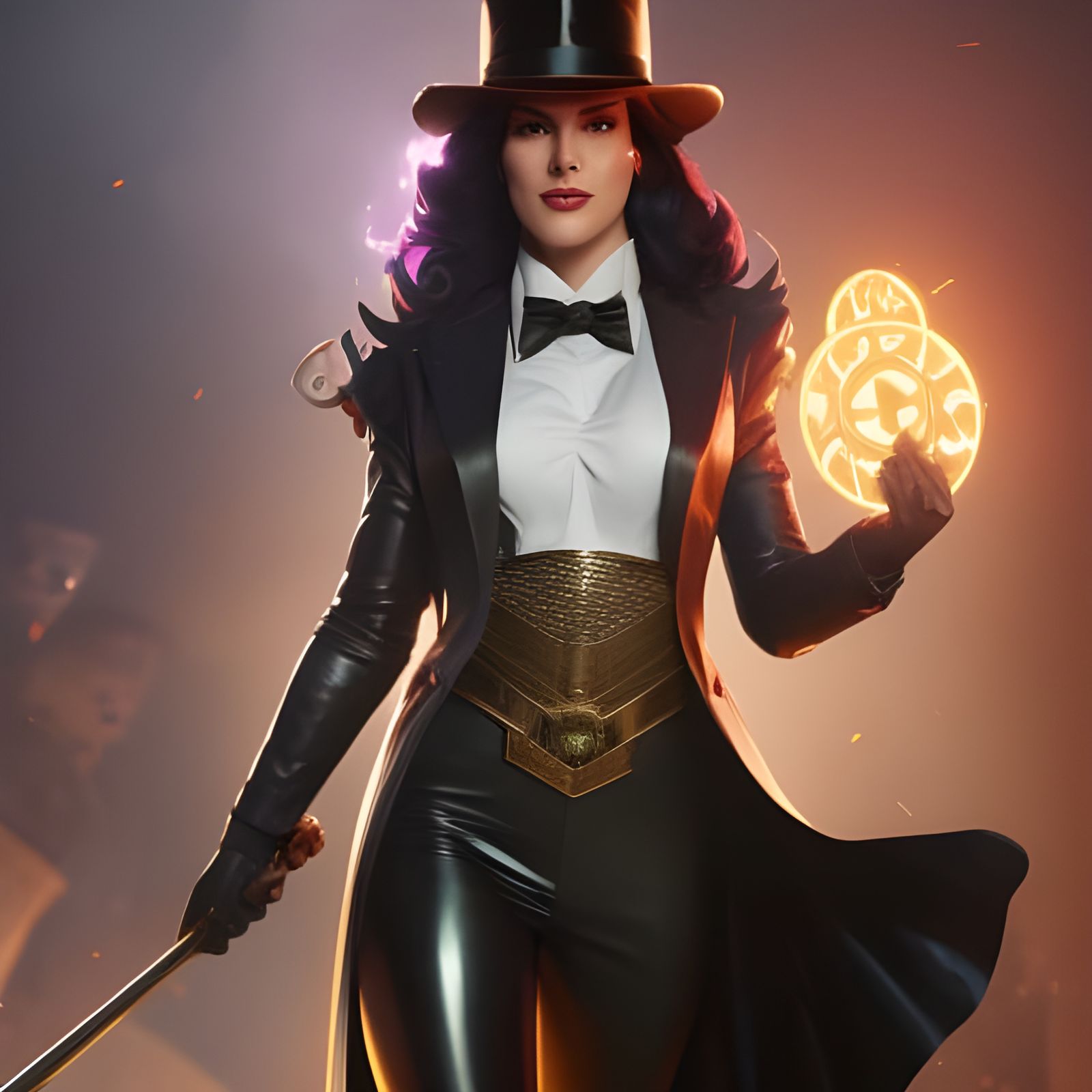 Zatanna Magician Portrait in Hyperdetailed Digital Art Style