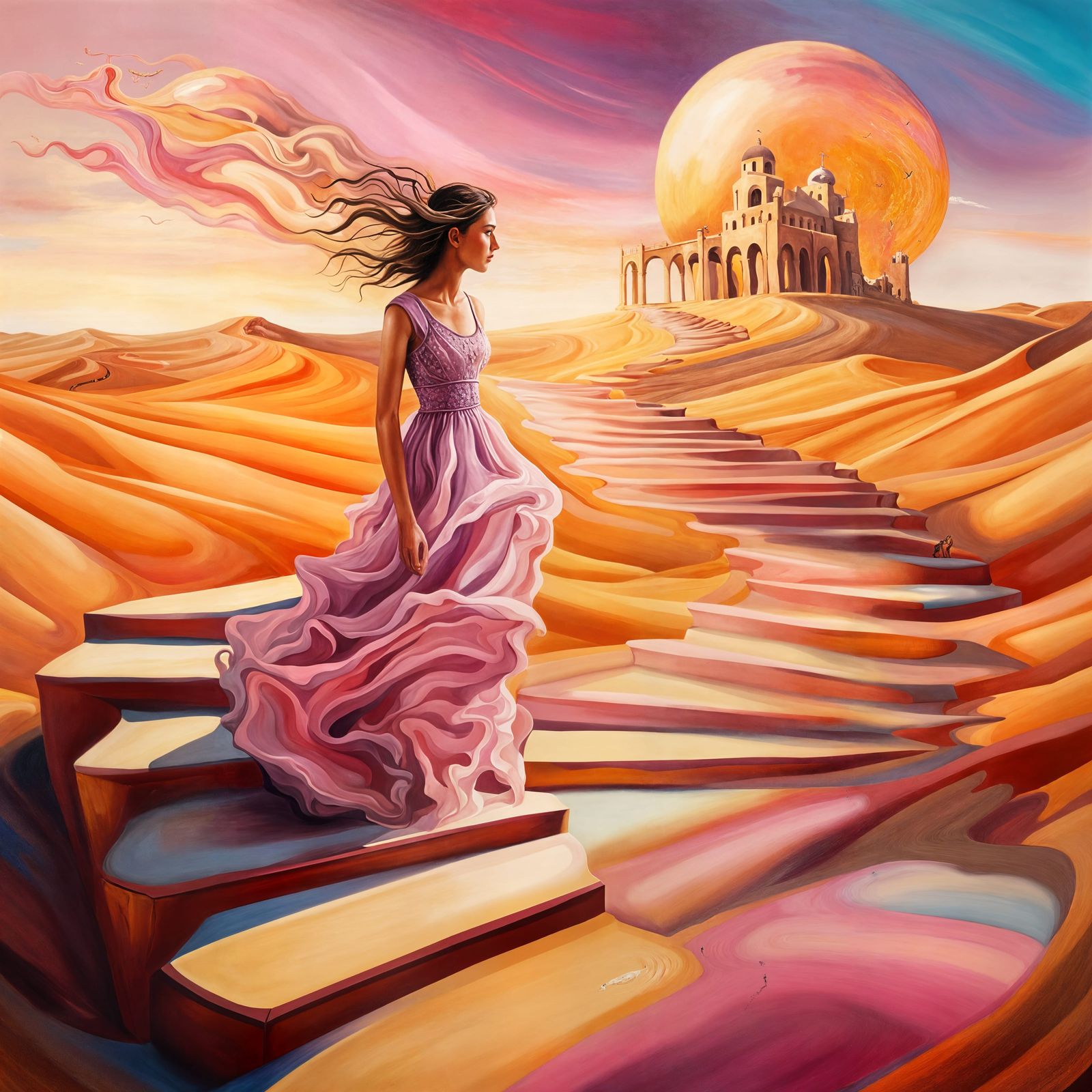 Surrealist Melting Dreamscape in Dali Style