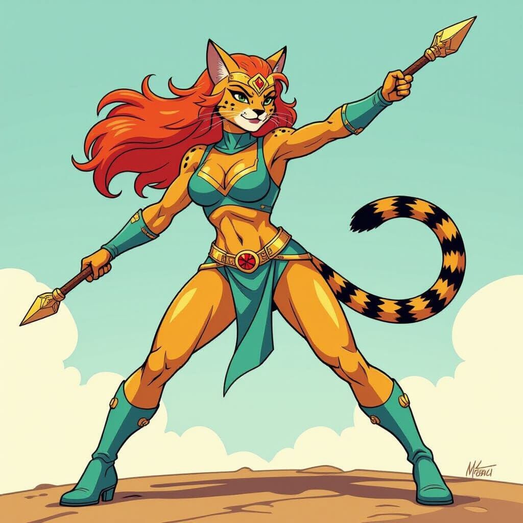 Cheetara in Action: A Fantasy Art Rendition