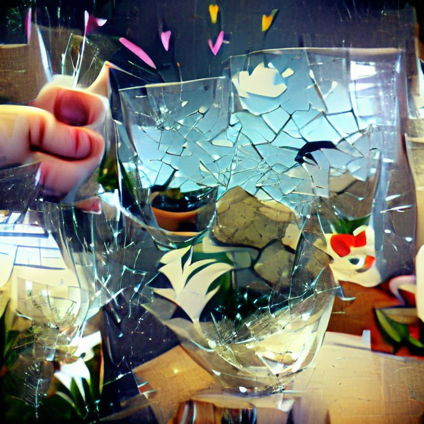 Image of Shattered Glass Pieces