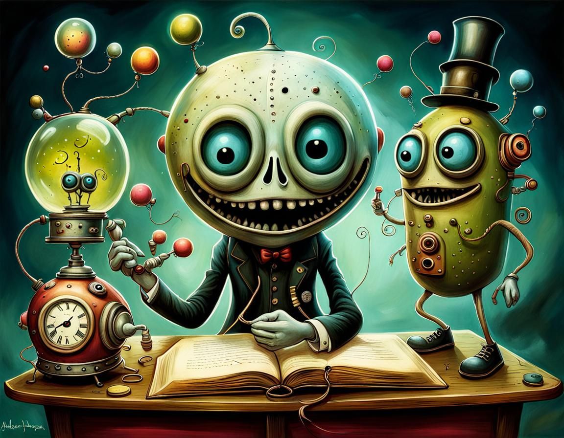 Whimsical Surreal Illustration in Digital Art Style