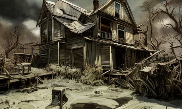 Sinister Bayou Mansion in Ultra Detailed Splash Art