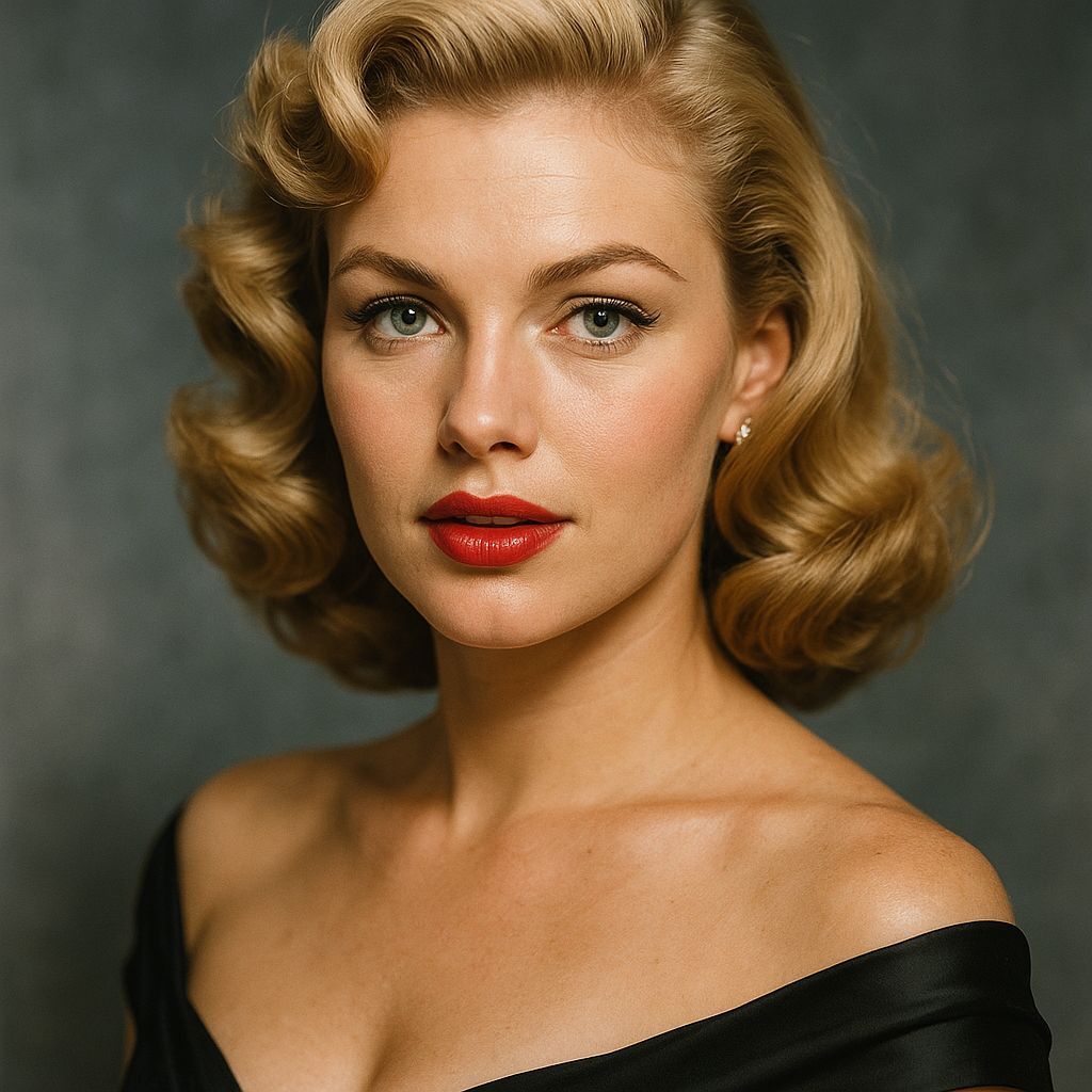 Photorealistic Portrait of a Modern 1950s Bombshell