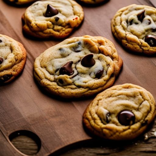 Delicious Chocolate Chip Cookies Food Photography