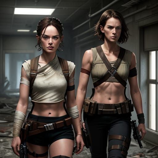 Rey-like Female Character in Abandoned Hospital