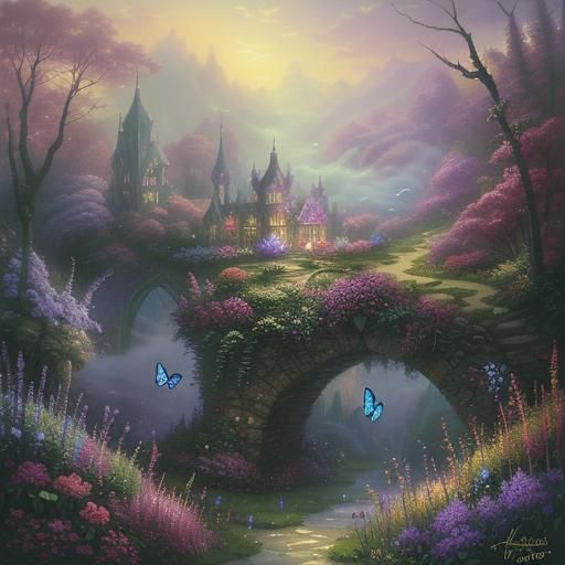Butterfly in Ethereal Fairy Land Art