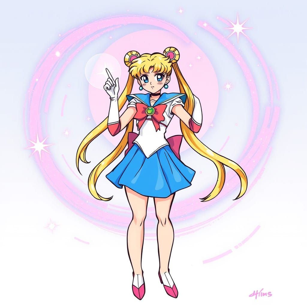 Anime-style Sailor Moon