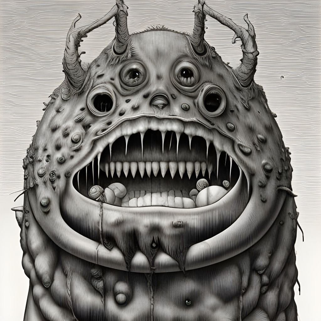 Ominous Monster Portrait in Intricate Detail
