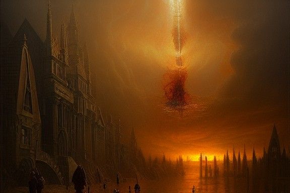 Steampunk Engine Inferno: A Gothic Digital Painting