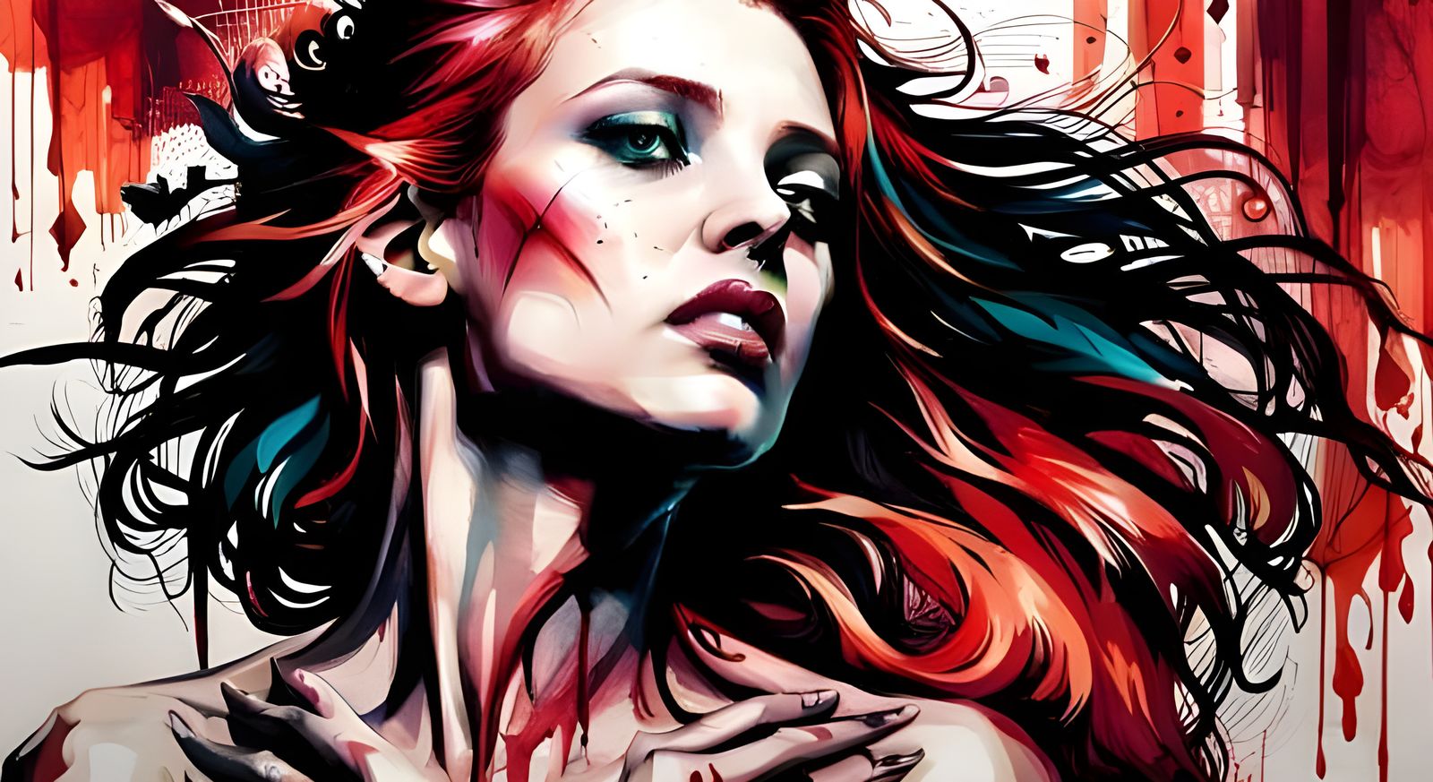 Elaborate Vampire Cathedral at Night in Hyperrealism