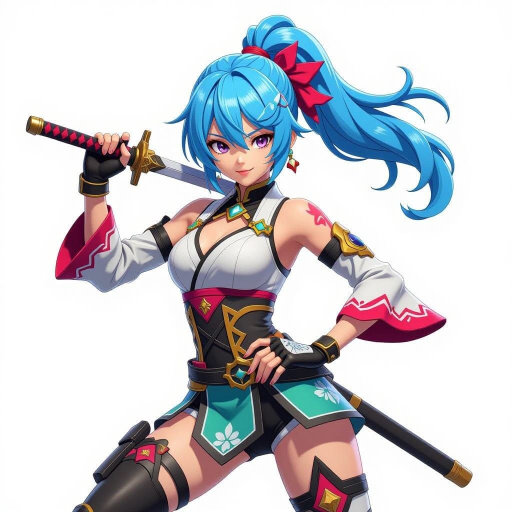 Stylized Anime Character in 3D Art Style