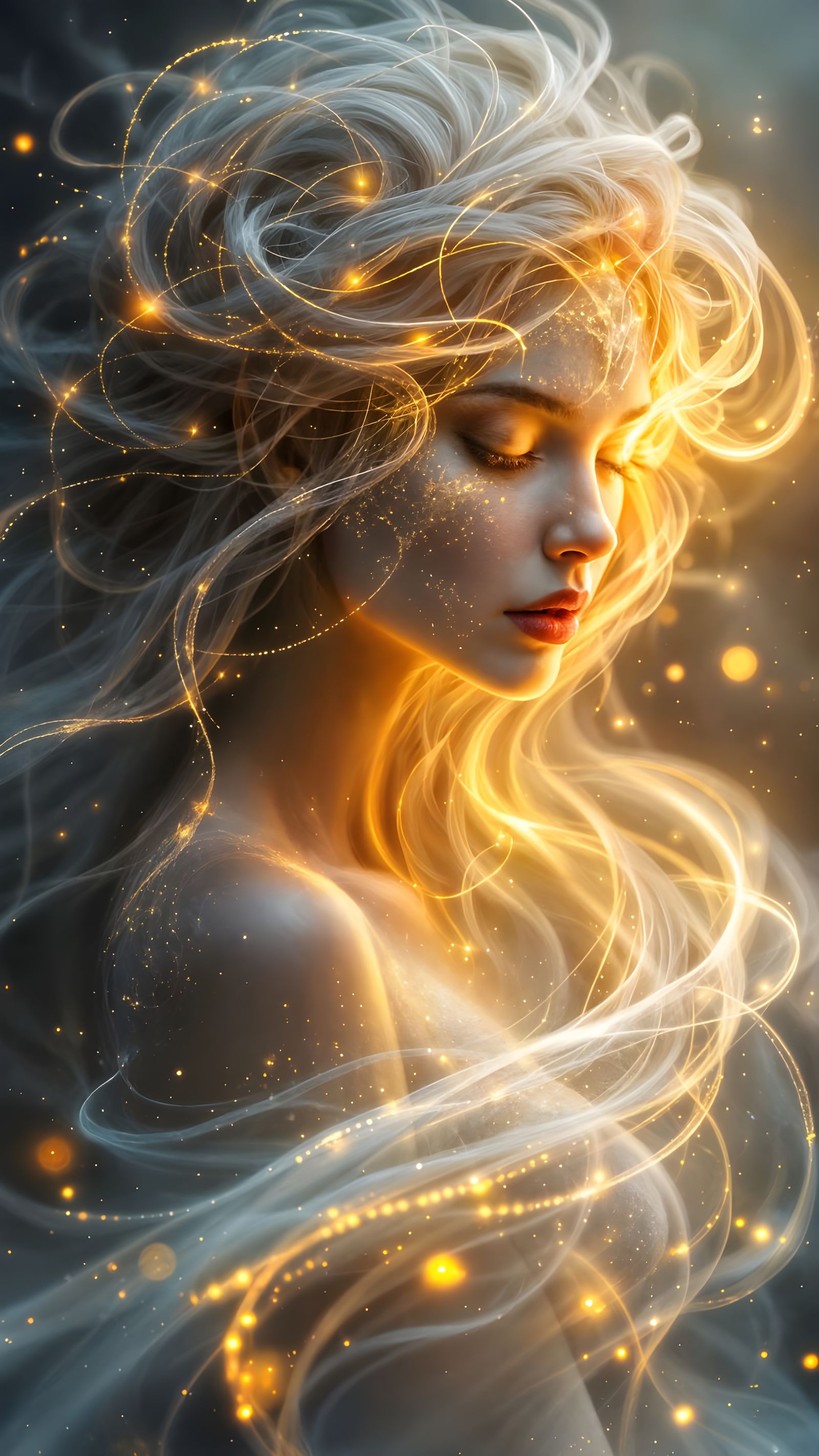 Dreamlike Hera, Goddess of Love in Ethereal Form