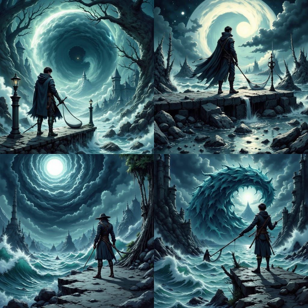 Warrior Casting Net into Imagination Vortex