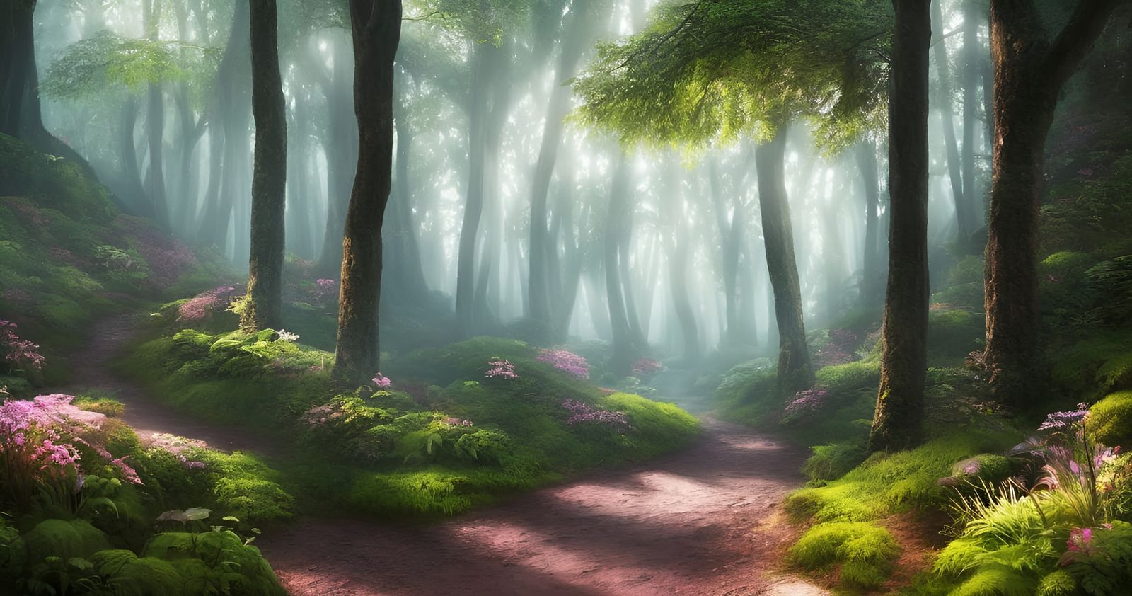 Magical Elven Forest Path Radiance