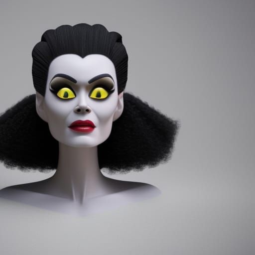 Bride of Frankenstein Emoji in 3D Render