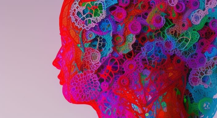 Lace Doilies Art Sculpture of a Woman