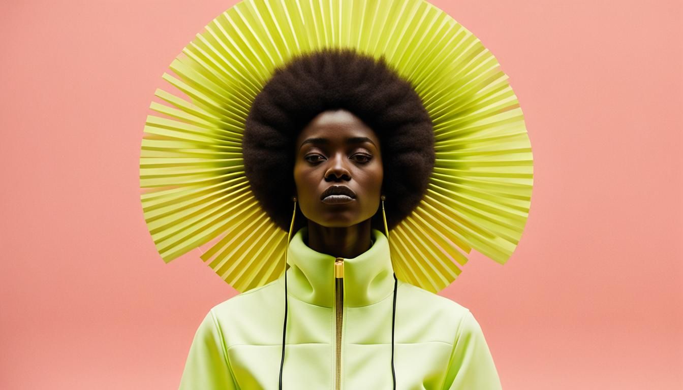 African American Woman Sculpture in Fashion Photography Styl...