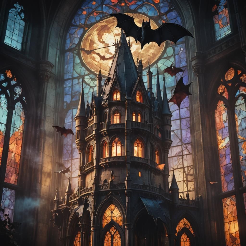 Ominous Fairy Tale: Princess and Bat in Castle