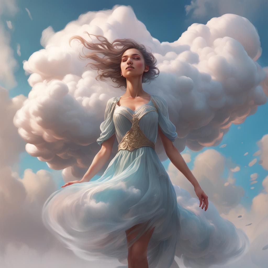 Girl in Cloud Dress Concept Art