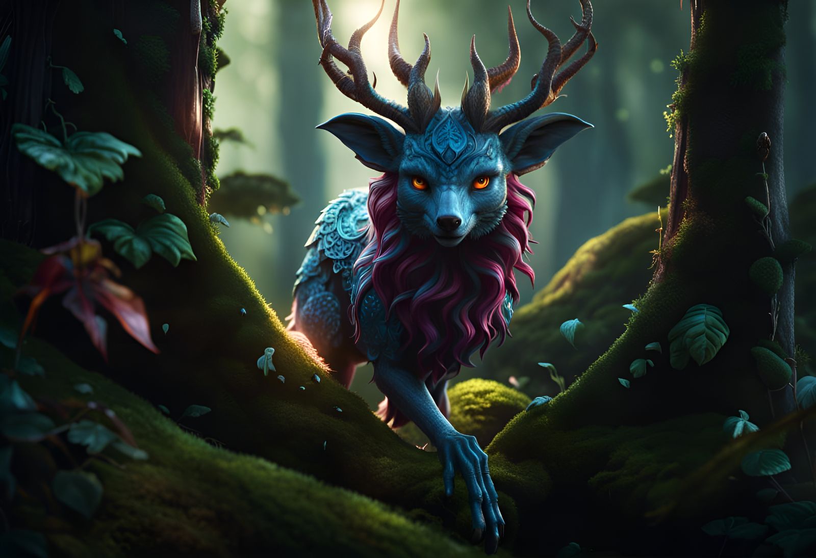 Fae Forest Guardian in Ultra-Detailed Fantasy Scenery