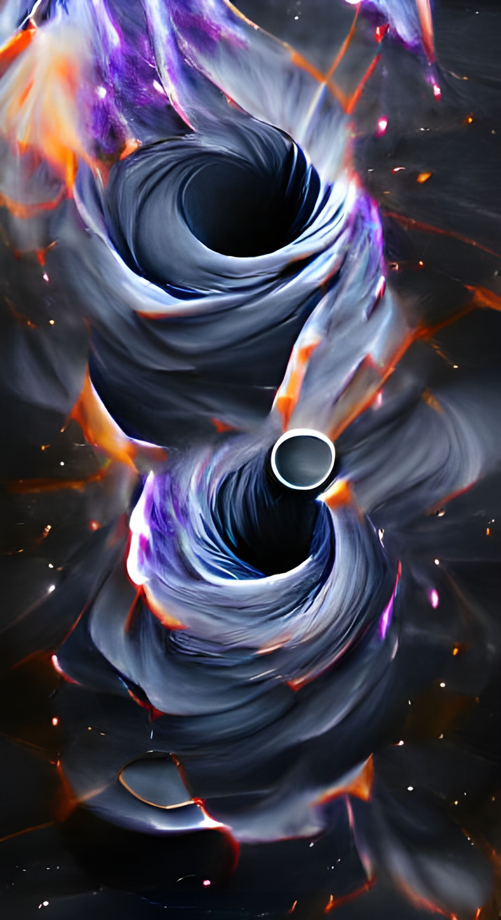 Planet Engulfed by a Black Hole