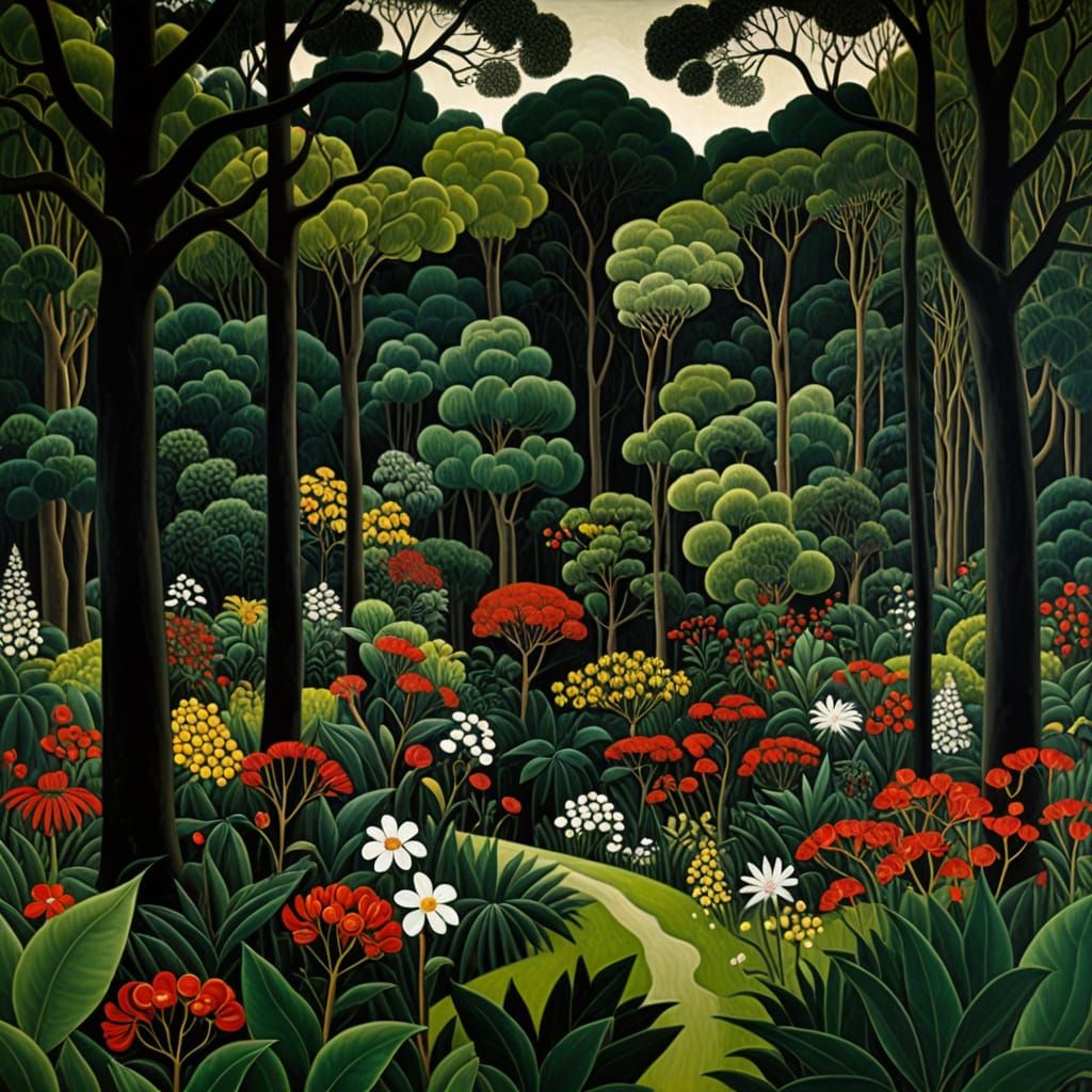 Photorealistic Landscape in Klimt Style