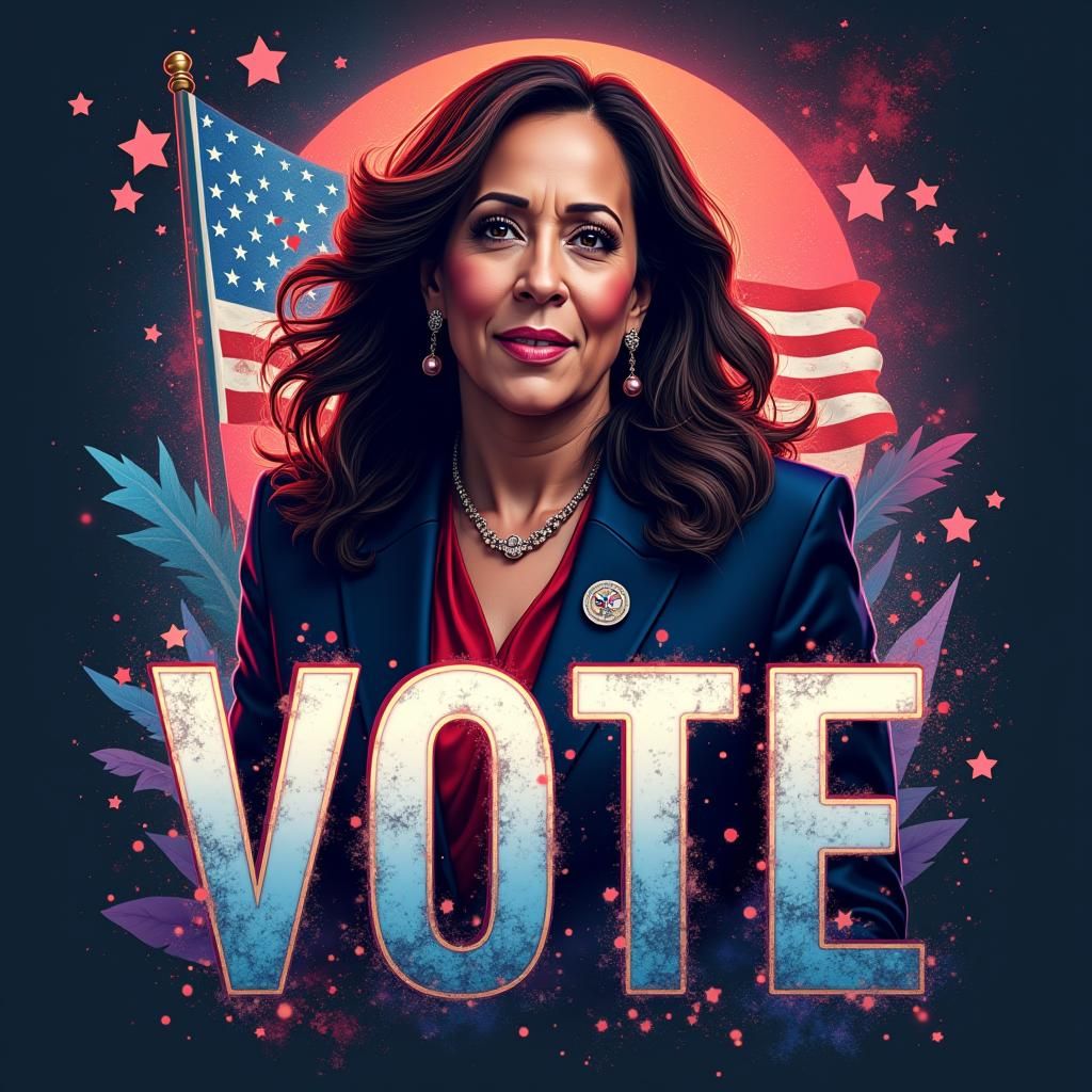 Unique 'Vote' T-Shirt Design: Fantasy Concept Art