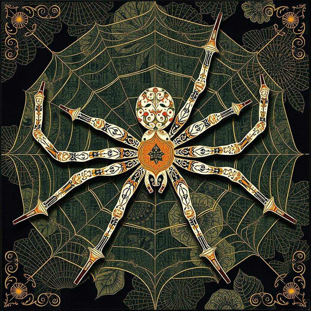 Paper Spider in Secessionist Style