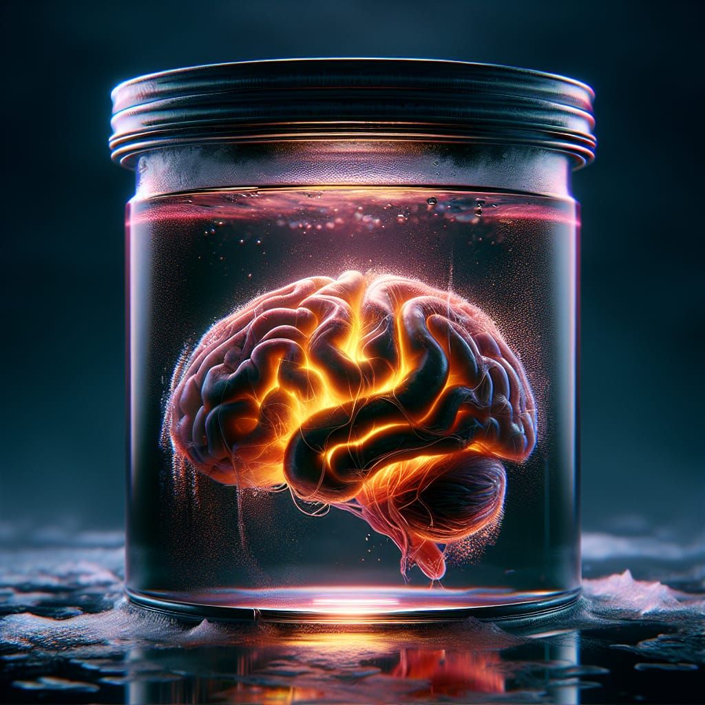 a glowing brain