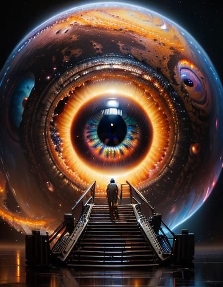 Sureal Eye Staircase