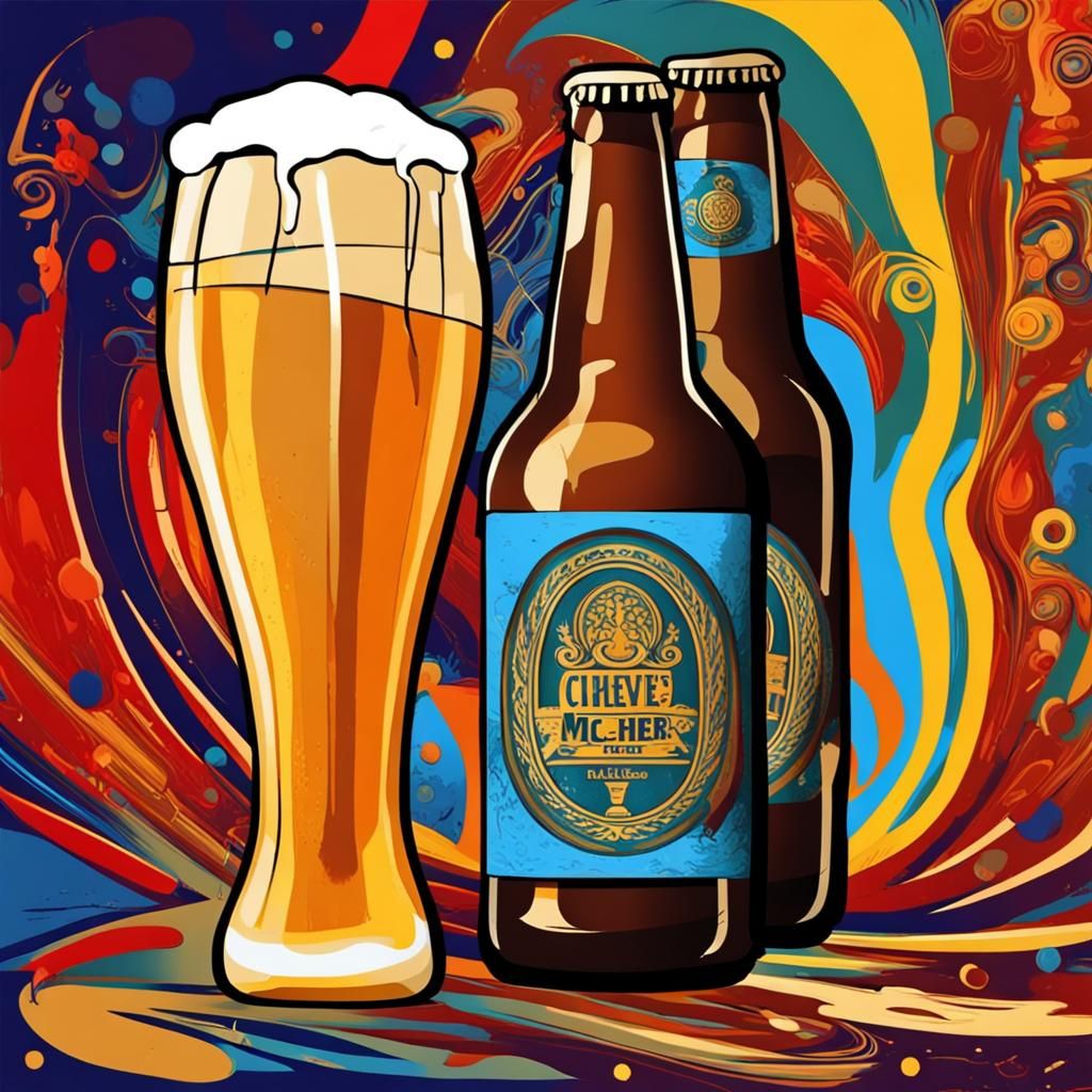 Beer Label Design: 'Mi Cheve' in Abstract Art