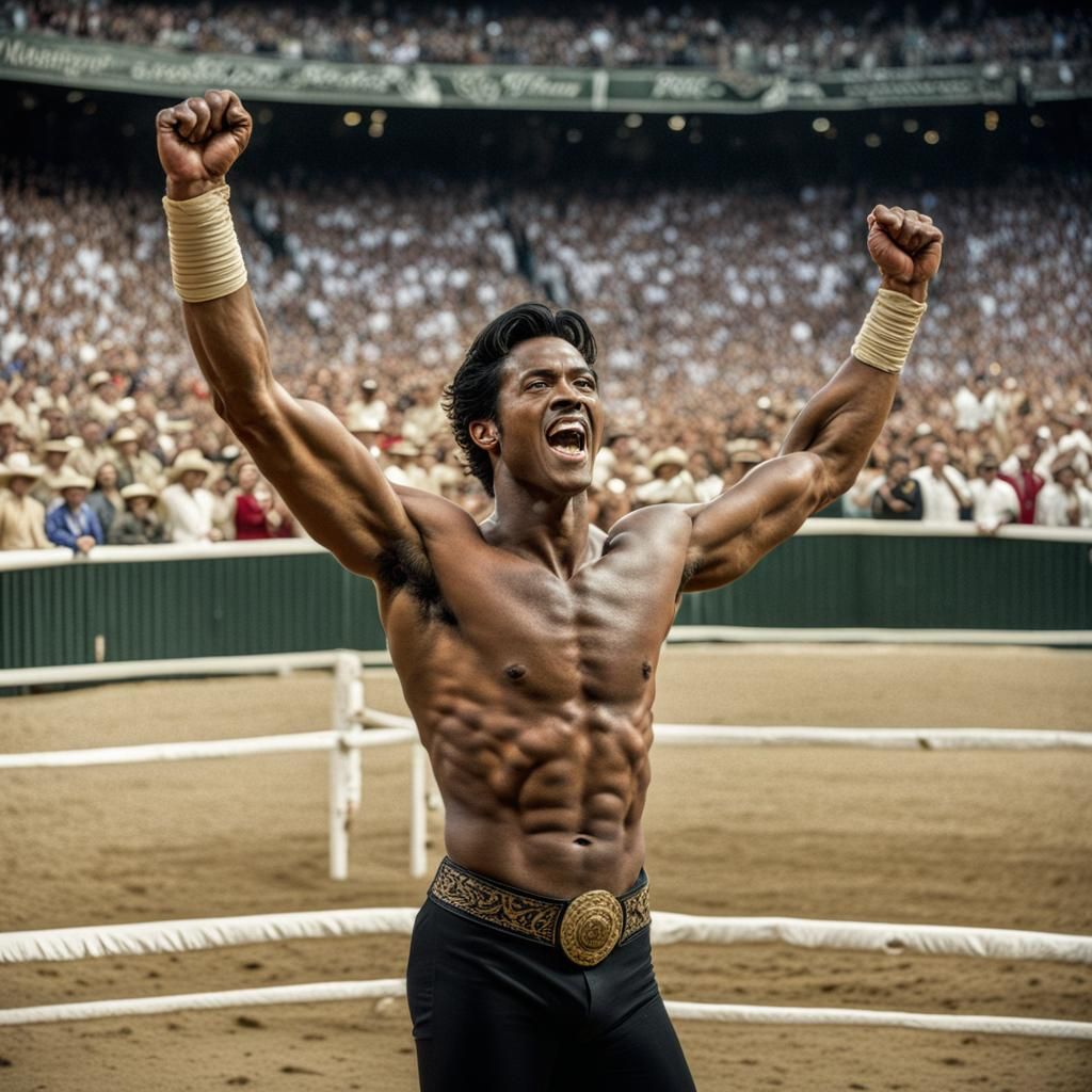 Figurative Matador in Bullring Scene