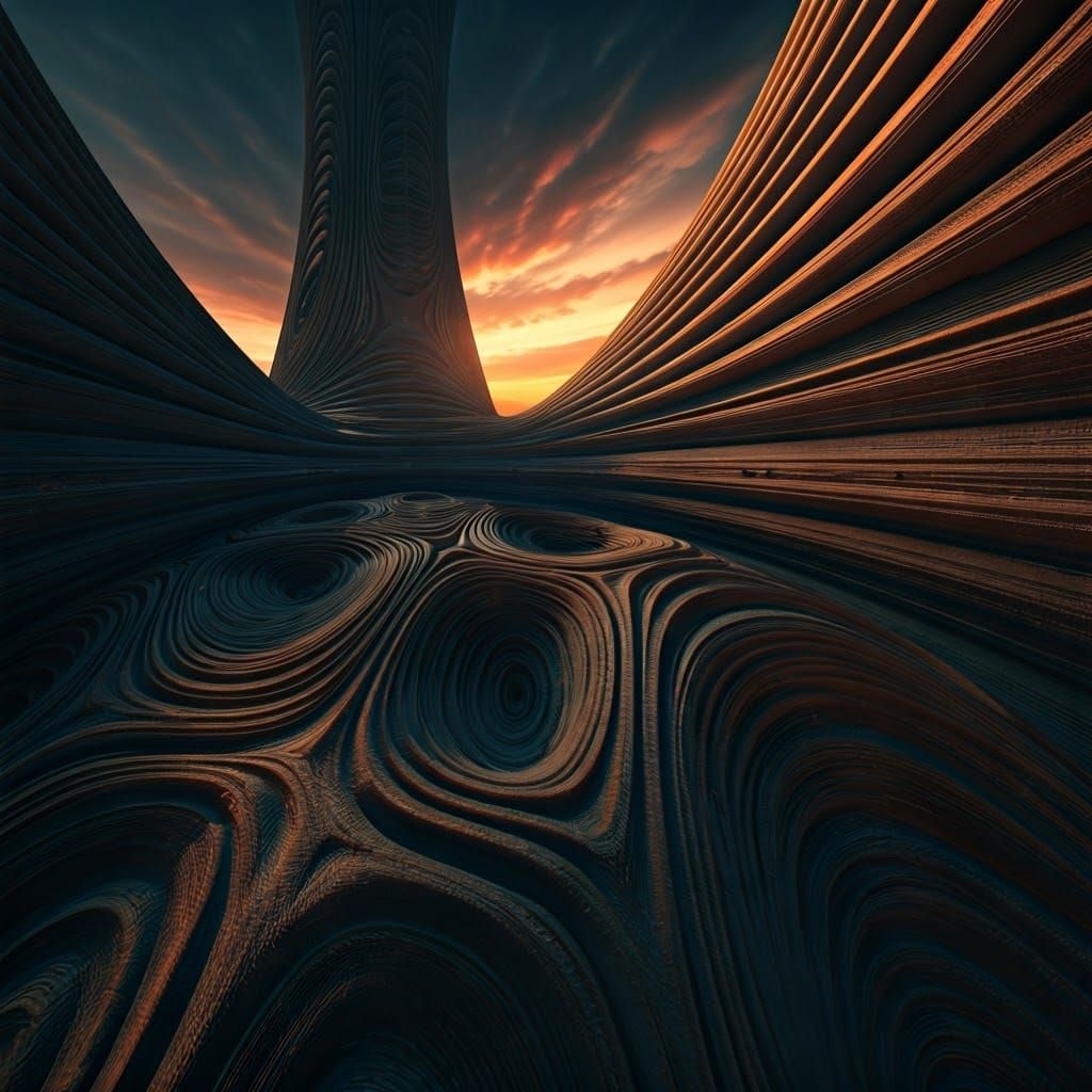 Detailed 3D Printed Bridge with Cinematic Lighting