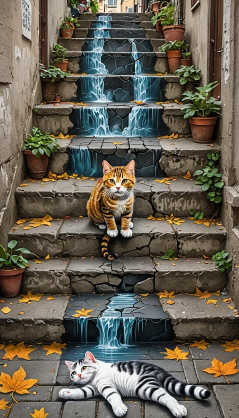 3D Chalk Art Illusion of Hidden World