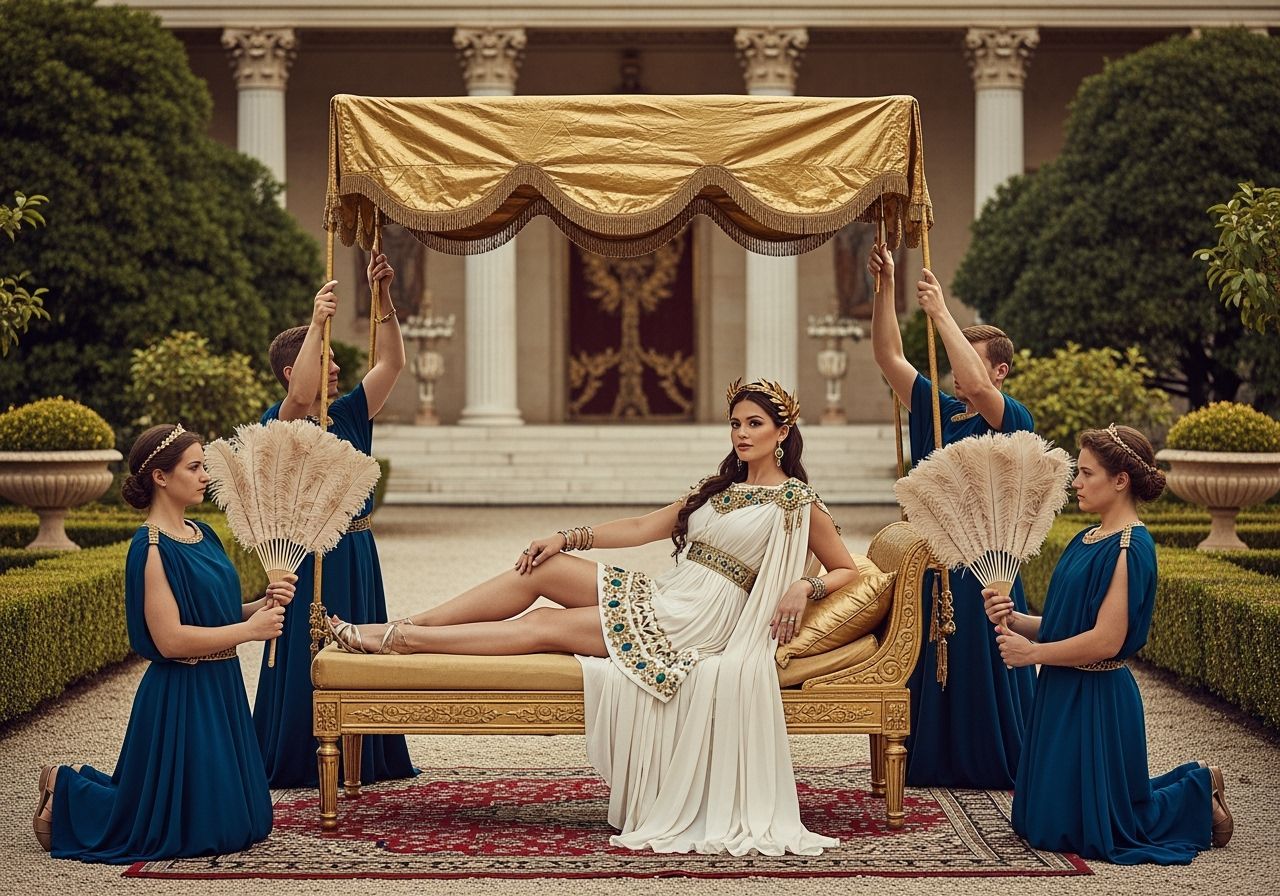 Empress Messalina in Her Imperial Palace Gardens