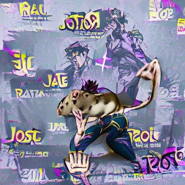 Anime-Style Rat Poses Dynamically