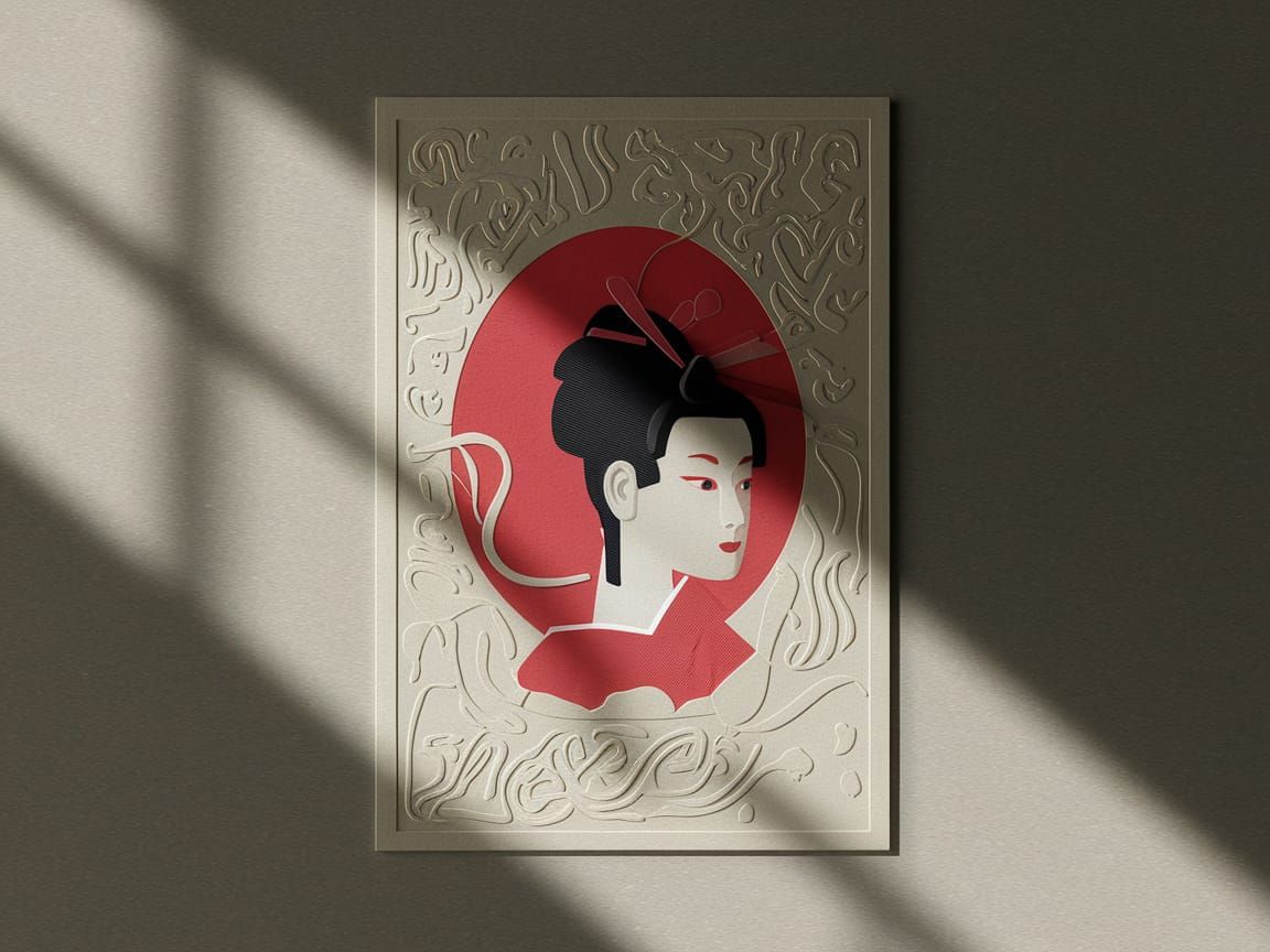Minimalist Graphic Design Kabuki Poster