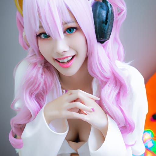 Adorable Gamer Girl in Cosplay