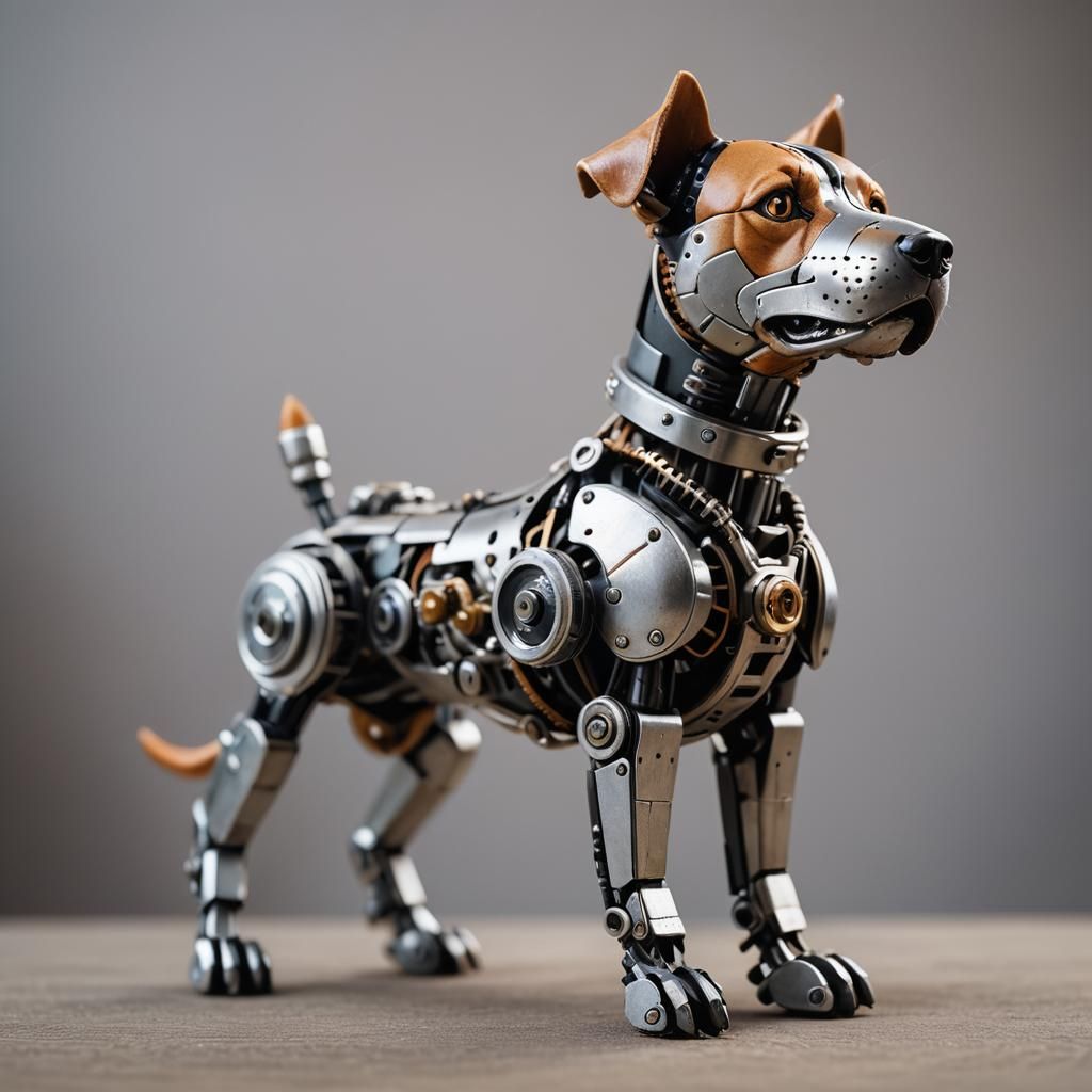 Mechanical Dog in Professional Photography Style