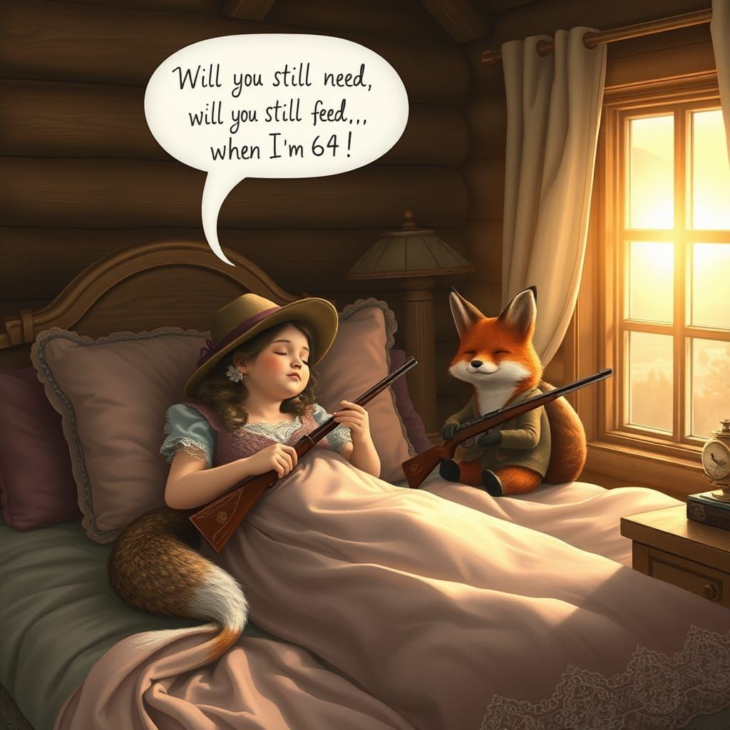 Fox Adoration: Mermaid Grandmother's Cabin Dream