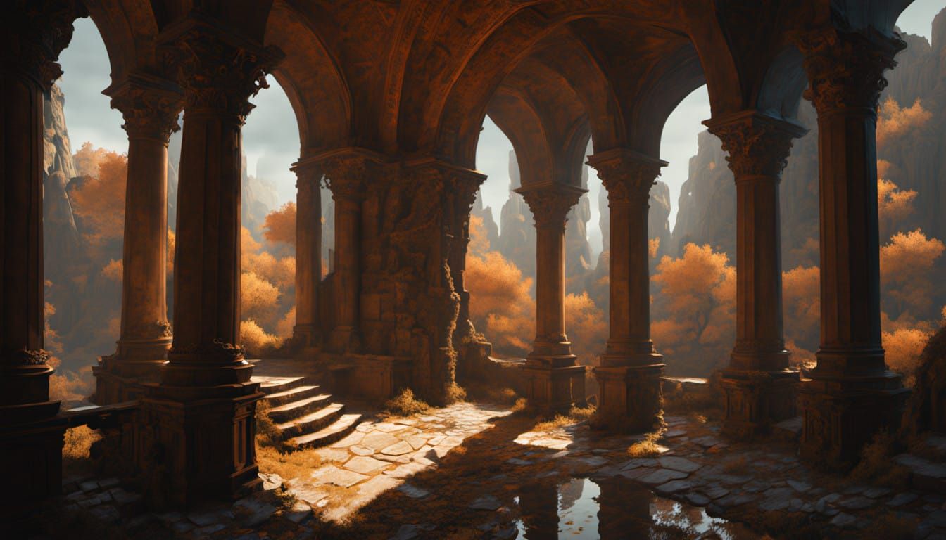 Mystical Underground Chapel with the Ark of the Covenant