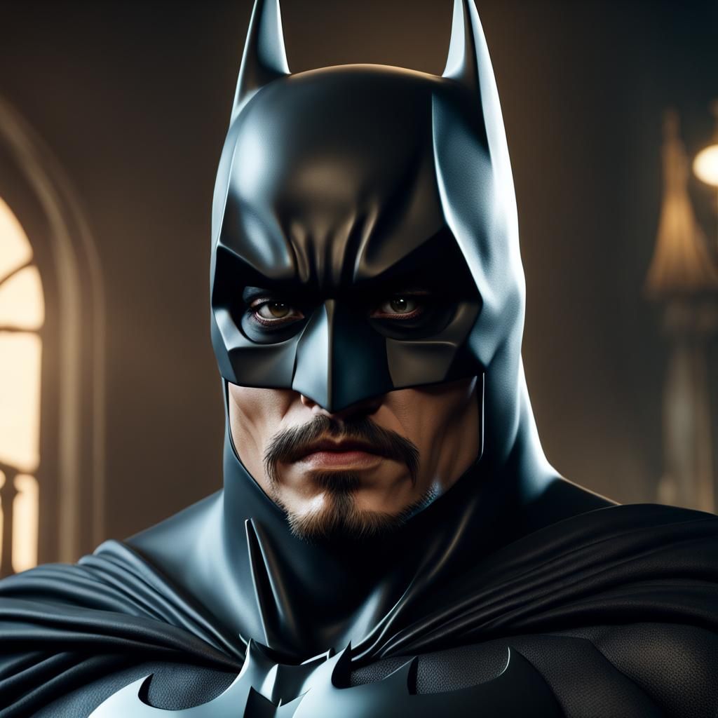 Hyperrealistic Batman Matte Painting in Deep Color