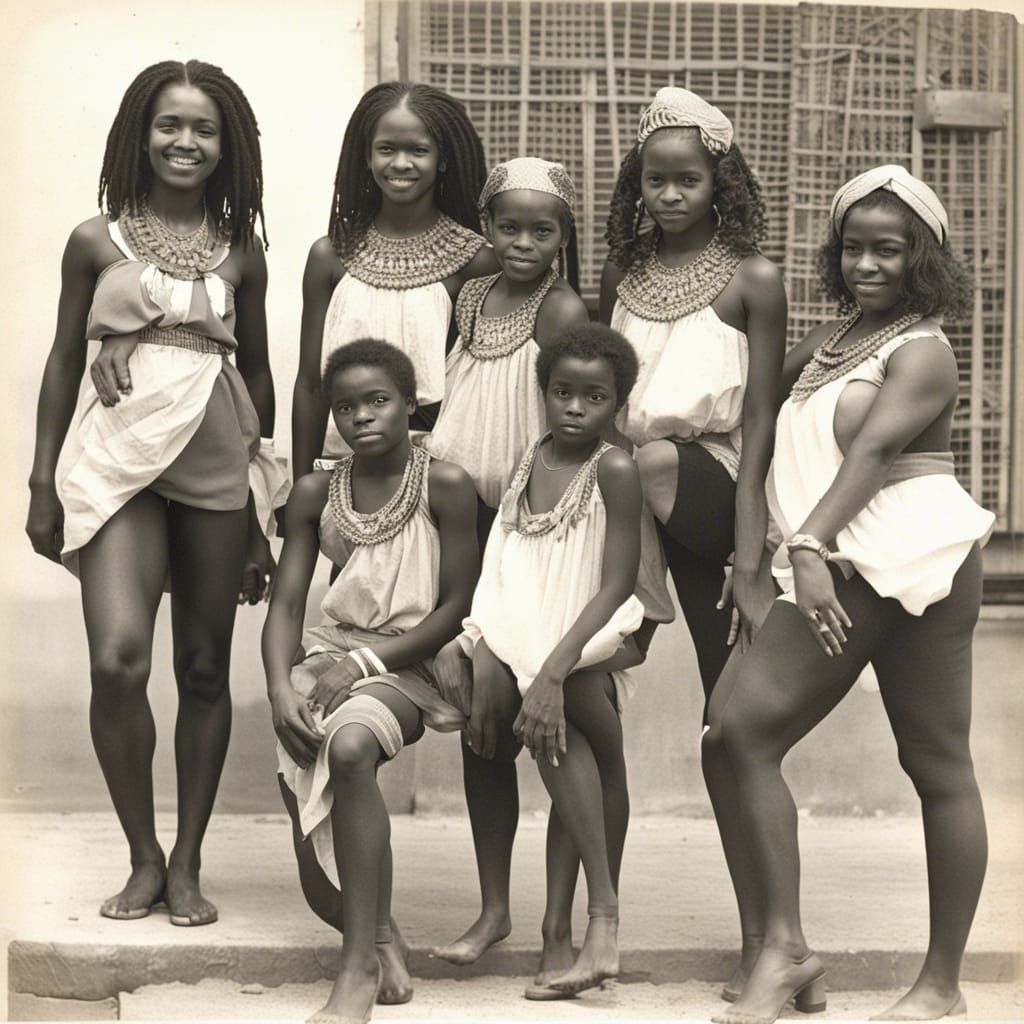 Beautiful Afro-Caribbean Girls Portrait