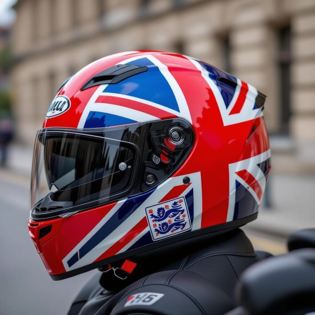 England Flag Motorcycle Helmet