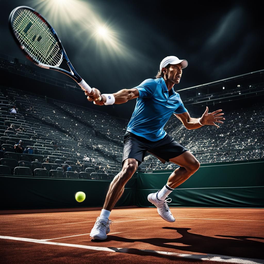 Hyperrealistic Tennis Action in High Definition