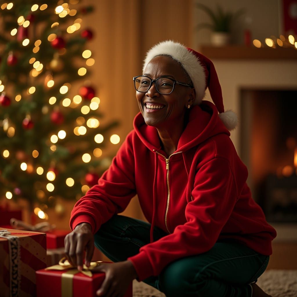 Cozy Christmas Moment with a Warm-Hearted Santa