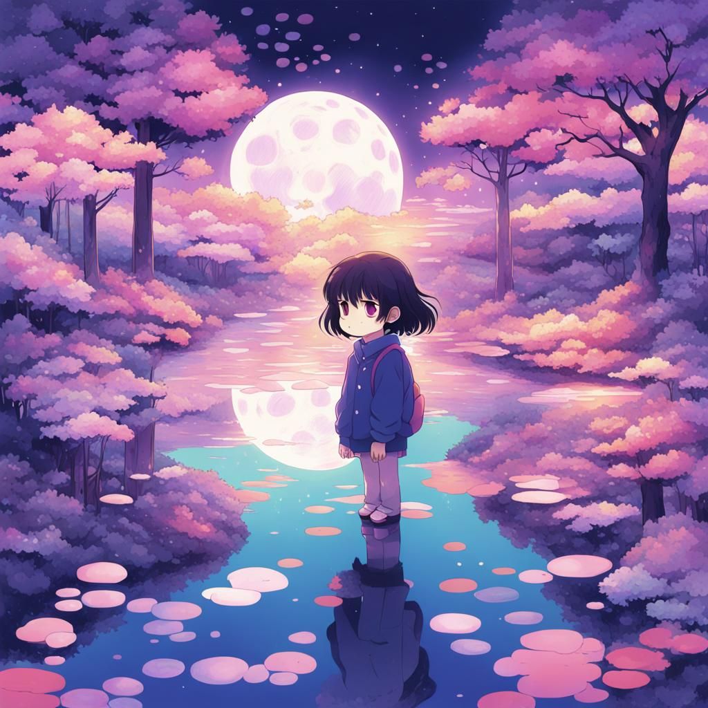 Anime-Style Omori Scene in Japanese Manga Style