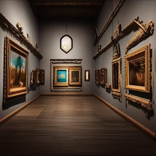 Art Gallery Interior: Dramatic Digital Matte Painting