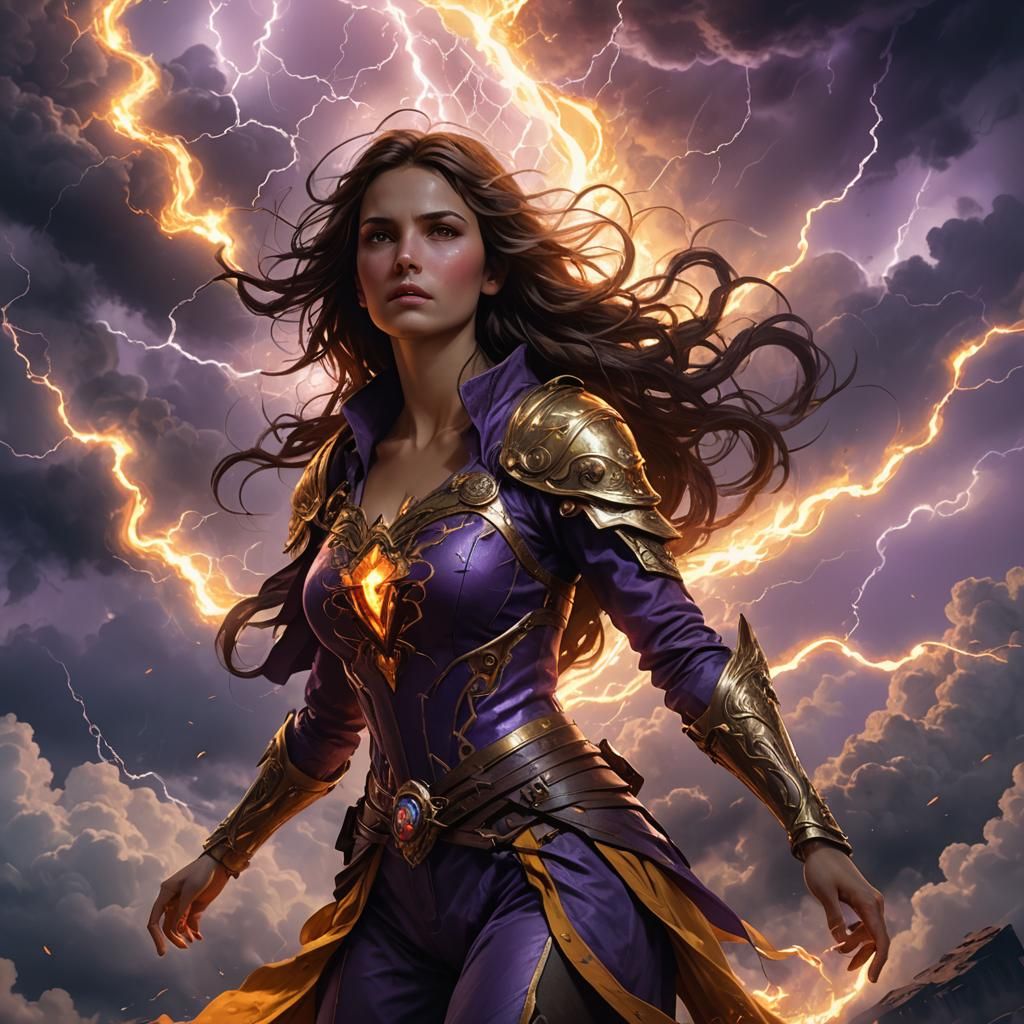 Woman with Flaming Heart Digital Art