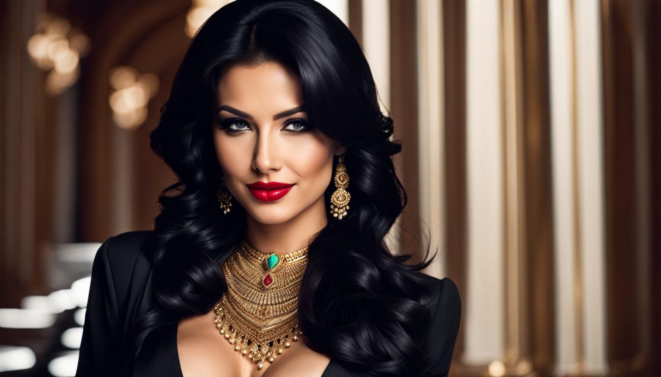 Stunning Portrait with Dramatic Lighting in Photorealistic S...